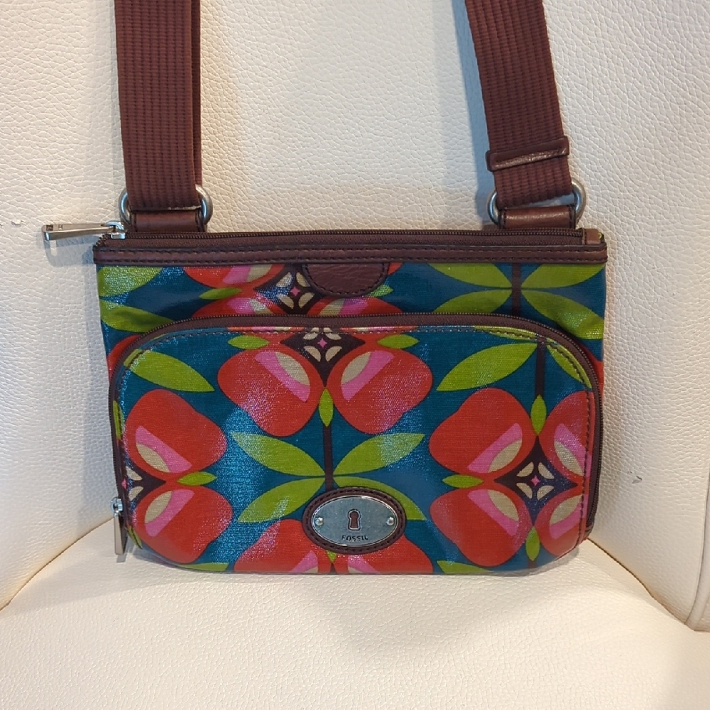Fossil Multicolor Floral Crossbody Bag